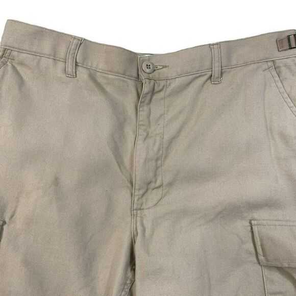 Propper Mens Cargo Shorts Beige Flat Front Pockets 100% Cotton Medium - Picture 10 of 14